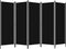 vidaXL - Kamerscherm - met - 5 - panelen - 250x180 - cm - zwart