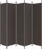 vidaXL - Kamerscherm - met - 5 - panelen - 250x200 - cm - stof - bruin