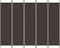 vidaXL - Kamerscherm - met - 5 - panelen - 250x200 - cm - stof - bruin