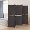 vidaXL - Kamerscherm - met - 5 - panelen - 250x200 - cm - stof - bruin