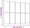 vidaXL - Kamerscherm - met - 5 - panelen - 250x200 - cm - stof - bruin