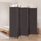 vidaXL - Kamerscherm - met - 5 - panelen - 250x200 - cm - stof - bruin