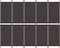 vidaXL - Kamerscherm - met - 5 - panelen - 250x200 - cm - stof - bruin