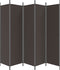 vidaXL - Kamerscherm - met - 5 - panelen - 250x200 - cm - stof - bruin