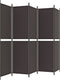 vidaXL - Kamerscherm - met - 5 - panelen - 250x200 - cm - stof - bruin