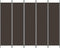 vidaXL - Kamerscherm - met - 5 - panelen - 250x200 - cm - stof - bruin