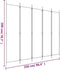 vidaXL - Kamerscherm - met - 5 - panelen - 250x200 - cm - stof - bruin