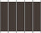 vidaXL - Kamerscherm - met - 5 - panelen - 250x200 - cm - stof - bruin