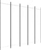vidaXL - Kamerscherm - met - 5 - panelen - 250x200 - cm - stof - wit