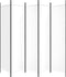 vidaXL - Kamerscherm - met - 5 - panelen - 250x200 - cm - stof - wit