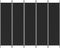 vidaXL - Kamerscherm - met - 5 - panelen - 250x200 - cm - stof - zwart