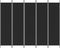 vidaXL - Kamerscherm - met - 5 - panelen - 250x200 - cm - stof - zwart