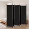 vidaXL - Kamerscherm - met - 5 - panelen - 250x200 - cm - stof - zwart