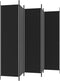 vidaXL - Kamerscherm - met - 5 - panelen - 250x200 - cm - stof - zwart