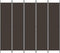 vidaXL - Kamerscherm - met - 5 - panelen - 250x220 - cm - stof - bruin