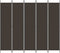 vidaXL - Kamerscherm - met - 5 - panelen - 250x220 - cm - stof - bruin