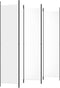 vidaXL - Kamerscherm - met - 5 - panelen - 250x220 - cm - stof - wit