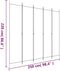 vidaXL - Kamerscherm - met - 5 - panelen - 250x220 - cm - stof - wit