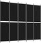 vidaXL - Kamerscherm - met - 5 - panelen - 250x220 - cm - stof - zwart