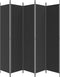vidaXL - Kamerscherm - met - 5 - panelen - 250x220 - cm - stof - zwart