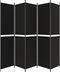 vidaXL - Kamerscherm - met - 5 - panelen - 250x220 - cm - stof - zwart