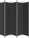 vidaXL - Kamerscherm - met - 5 - panelen - 250x220 - cm - stof - zwart