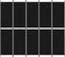 vidaXL - Kamerscherm - met - 5 - panelen - 250x220 - cm - stof - zwart