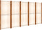 vidaXL - Kamerscherm - met - 5 - panelen - 350x180 - cm - crèmewit