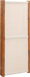 vidaXL - Kamerscherm - met - 5 - panelen - 350x180 - cm - crèmewit