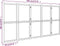 vidaXL - Kamerscherm - met - 5 - panelen - 350x180 - cm - crèmewit