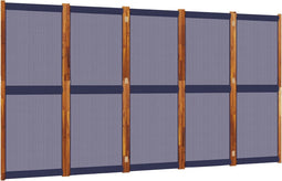 vidaXL - Kamerscherm - met - 5 - panelen - 350x180 - cm - donkerblauw