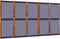 vidaXL - Kamerscherm - met - 5 - panelen - 350x180 - cm - donkerblauw