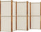 vidaXL - Kamerscherm - met - 5 - panelen - 350x180 - cm - lichtgrijs