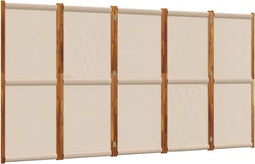 vidaXL - Kamerscherm - met - 5 - panelen - 350x180 - cm - taupe