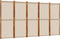 vidaXL - Kamerscherm - met - 5 - panelen - 350x180 - cm - taupe