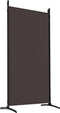 vidaXL - Kamerscherm - met - 5 - panelen - 433x180 - cm - stof - bruin