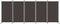 vidaXL - Kamerscherm - met - 5 - panelen - 433x180 - cm - stof - bruin