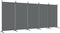 vidaXL - Kamerscherm - met - 5 - panelen - 433x180 - cm - stof - antracietkleurig