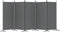 vidaXL - Kamerscherm - met - 5 - panelen - 433x180 - cm - stof - antracietkleurig