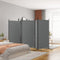 vidaXL - Kamerscherm - met - 5 - panelen - 433x180 - cm - stof - antracietkleurig