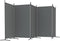 vidaXL - Kamerscherm - met - 5 - panelen - 433x180 - cm - stof - antracietkleurig