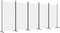vidaXL - Kamerscherm - met - 5 - panelen - 433x180 - cm - stof - wit