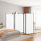 vidaXL - Kamerscherm - met - 5 - panelen - 433x180 - cm - stof - wit