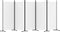 vidaXL - Kamerscherm - met - 5 - panelen - 433x180 - cm - stof - wit