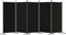 vidaXL - Kamerscherm - met - 5 - panelen - 433x180 - cm - stof - zwart