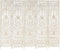 vidaXL - Kamerscherm - met - 5 - panelen - handgesneden - 200x165 - cm - mangohout - wit