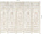 vidaXL - Kamerscherm - met - 5 - panelen - handgesneden - 200x165 - cm - mangohout - wit