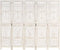 vidaXL - Kamerscherm - met - 5 - panelen - handgesneden - 200x165 - cm - mangohout - wit