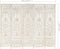vidaXL - Kamerscherm - met - 5 - panelen - handgesneden - 200x165 - cm - mangohout - wit