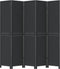 vidaXL - Kamerscherm - met - 5 - panelen - massief - paulowniahout - zwart